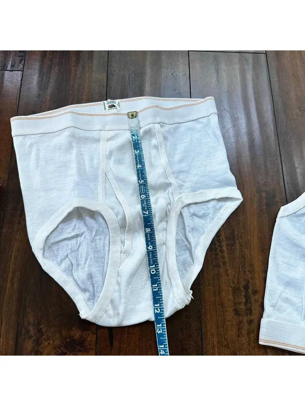 FOTL Briefs Men Size 34 White Cotton Stripes 3 Pair VTG USA Lot 1970s 70s M
